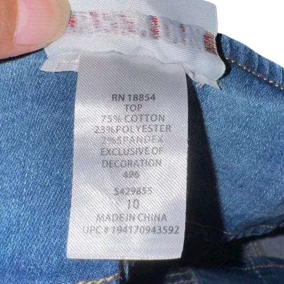 Tween Diva denim button vest size 10 - Picture 6 of 7